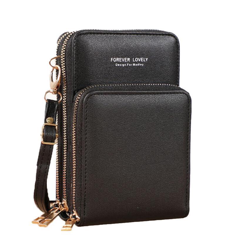 Women Crossbody Phone Purse Touch Screen Bag Rfid Blocking Wallet Shoulder Strap - Dark Green