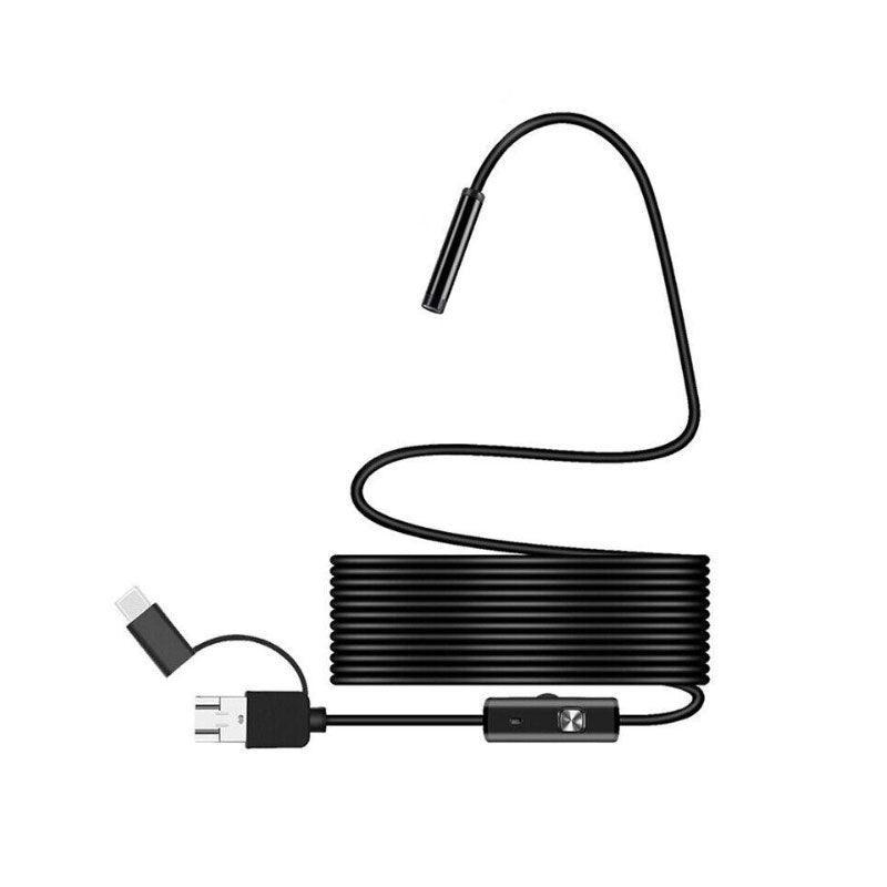 Waterproof Hd Endoscope Usb Type-C Borescope Inspection Snake Camera For Android - 2M