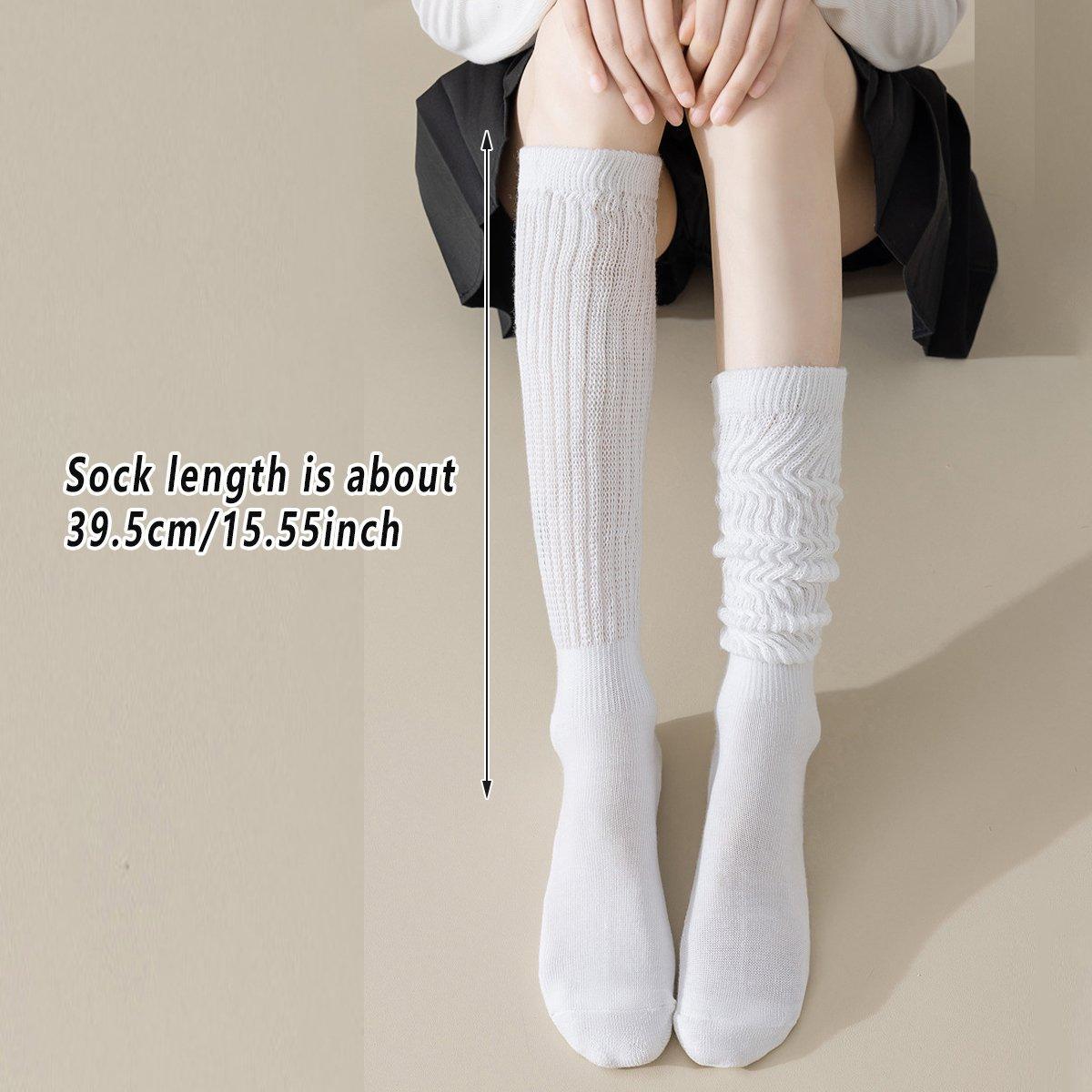3Pairs Warm Calf Socks Stack Stockings Winter Fall Over Knee High Thick Socks Set - Grey
