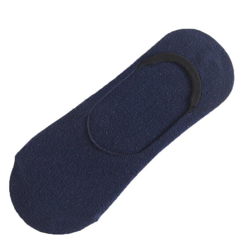 5 Pairs No Show Liner Socks Non Slip Cotton Low Cut Invisible Unisex Footies - Dark Grey