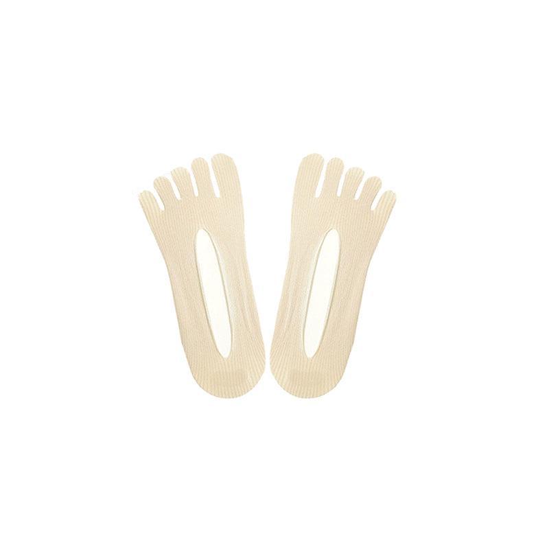 Five Finger Toe Socks Women Invisible Ankle Cut No Show Liner Low Cut Packs - Skin 1 Pair