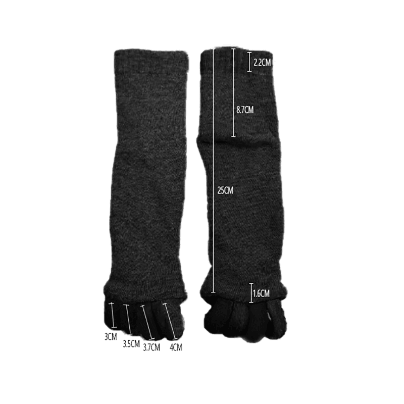 1 Pair Yoga Massage Socks Toe Separator Foot Alignment & Pain Relief - Red