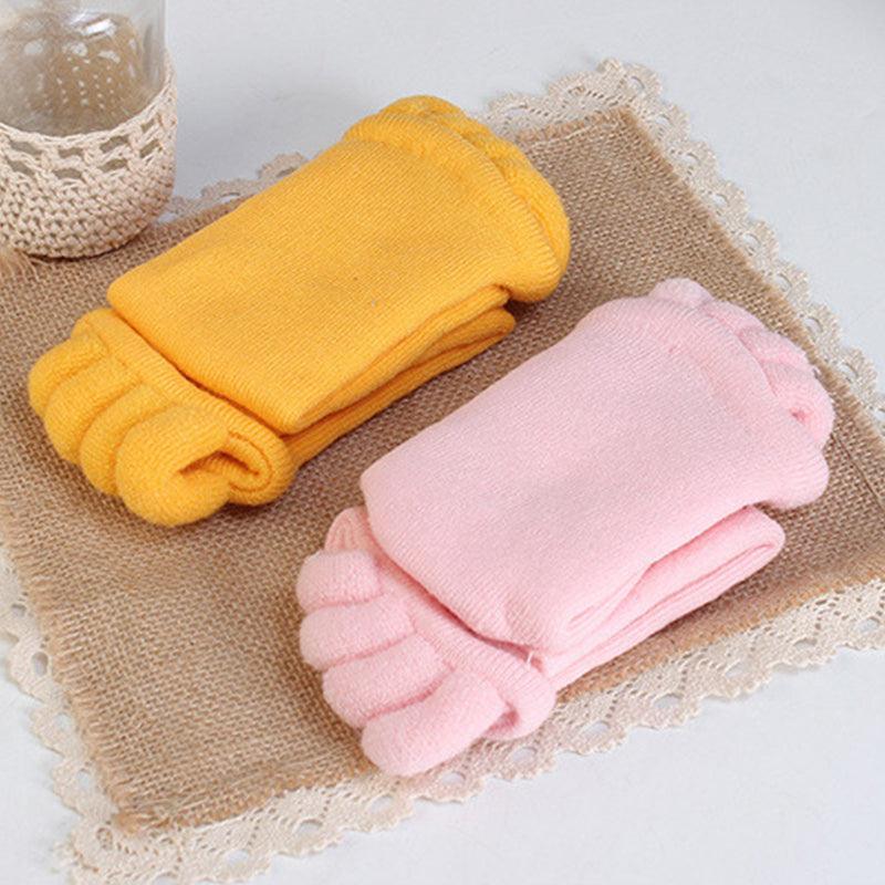 1 Pair Yoga Massage Socks Toe Separator Foot Alignment & Pain Relief - Rose Red