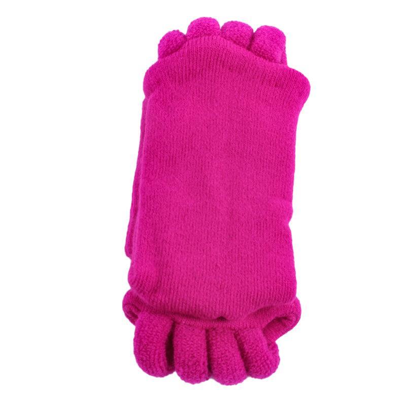 1 Pair Yoga Massage Socks Toe Separator Foot Alignment & Pain Relief - Rose Red