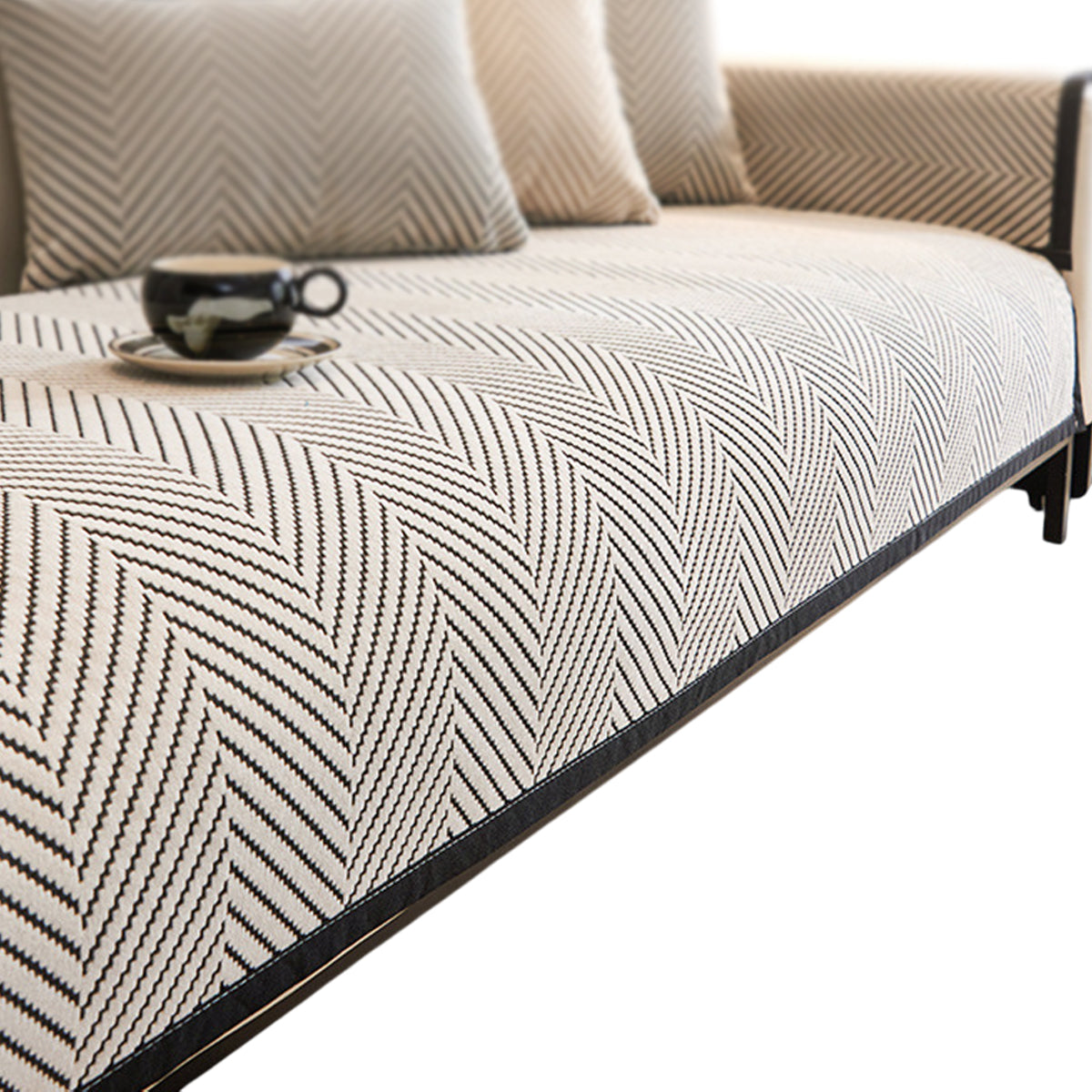 Sofa Cushion Cover Modern Non Slip Couch Protector Furniture Seat Slipcover Pad - 70x150cm