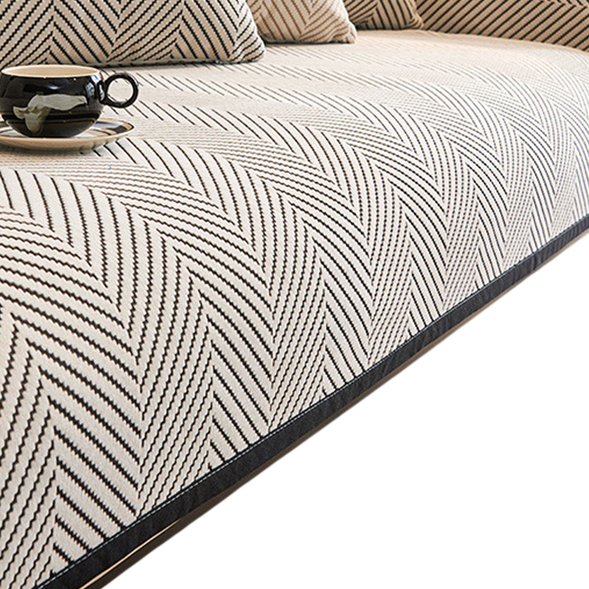 Sofa Cushion Cover Modern Non Slip Couch Protector Furniture Seat Slipcover Pad - 70x210cm