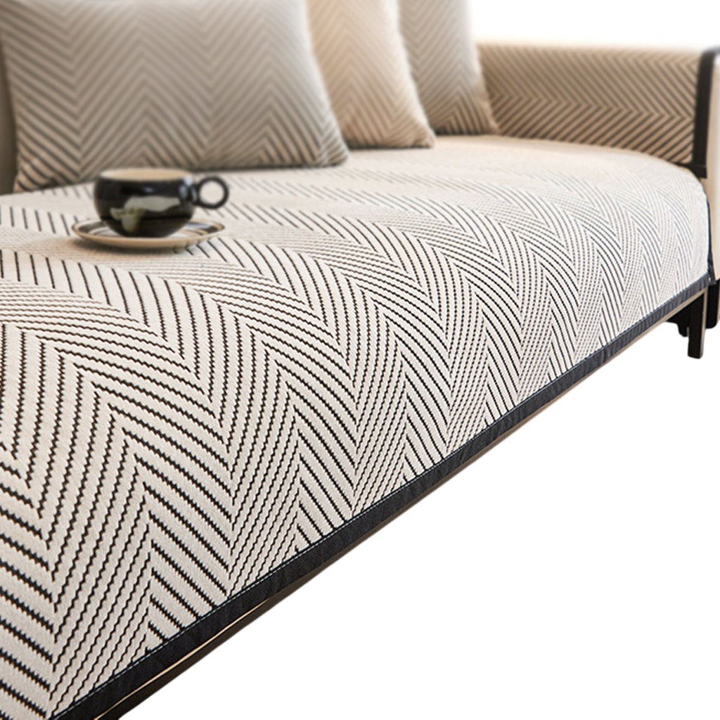 Sofa Cushion Cover Modern Non Slip Couch Protector Furniture Seat Slipcover Pad - 70x210cm