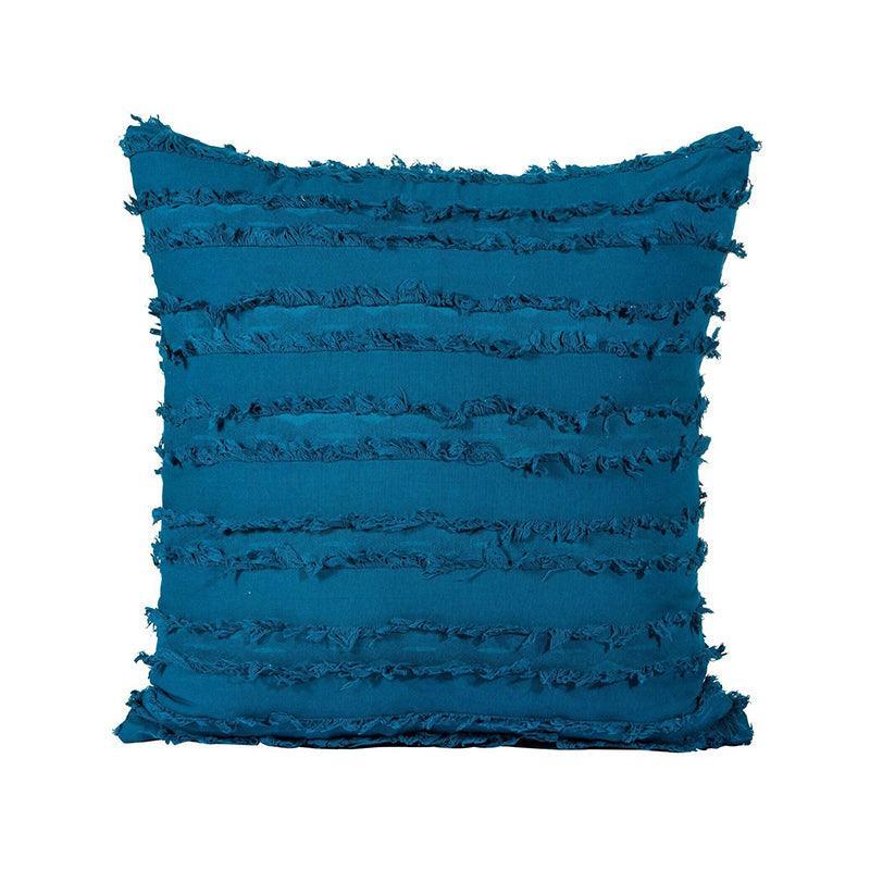 Boho Tassel Fringe Striped Cushion Cover Soft Home Decor Sofa Throw Pillow Case - Khaki