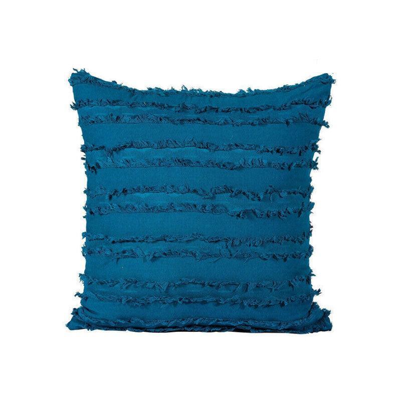 Boho Tassel Fringe Striped Cushion Cover Soft Home Decor Sofa Throw Pillow Case - Red