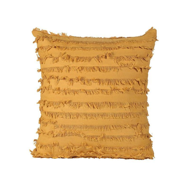 Boho Tassel Fringe Striped Cushion Cover Soft Home Decor Sofa Throw Pillow Case - Red