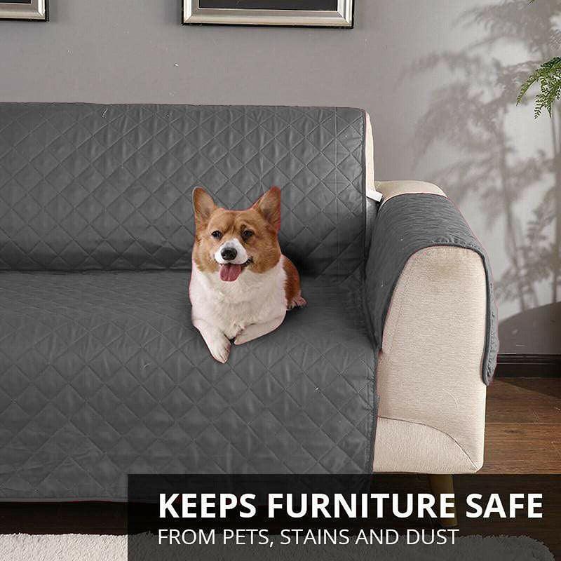 130X195cm Seater Pet Sofa Protector Cover Quilted Couch Covers Lounge Slipcover - Lake Blue