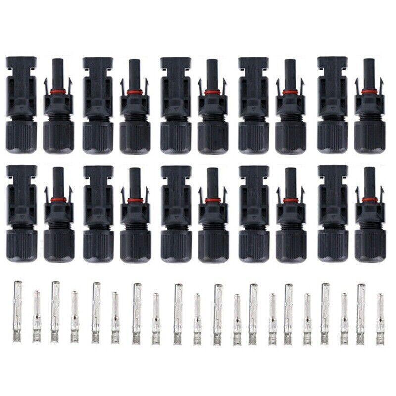 5-20 Pairs PV Connectors Solar Panel 30A Line Plug Socket Male Female IP67 - 5 Pairs