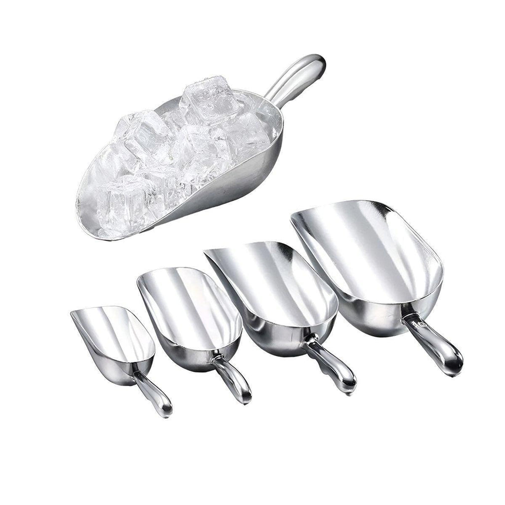 4 Sizes Aluminum Alloy Ice Shovel Flour Rice Scoop Multipurpose Kitchen Tool - S