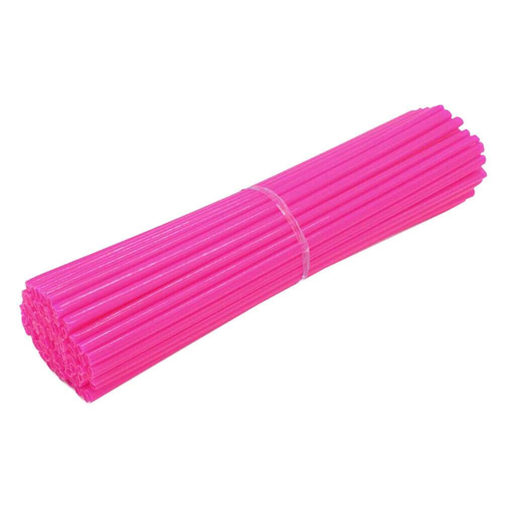 72PCS Wheel Spoke Wrap Sleeves Mountain Bike Bicycle Mtb Wraps Skins Covers - Orange