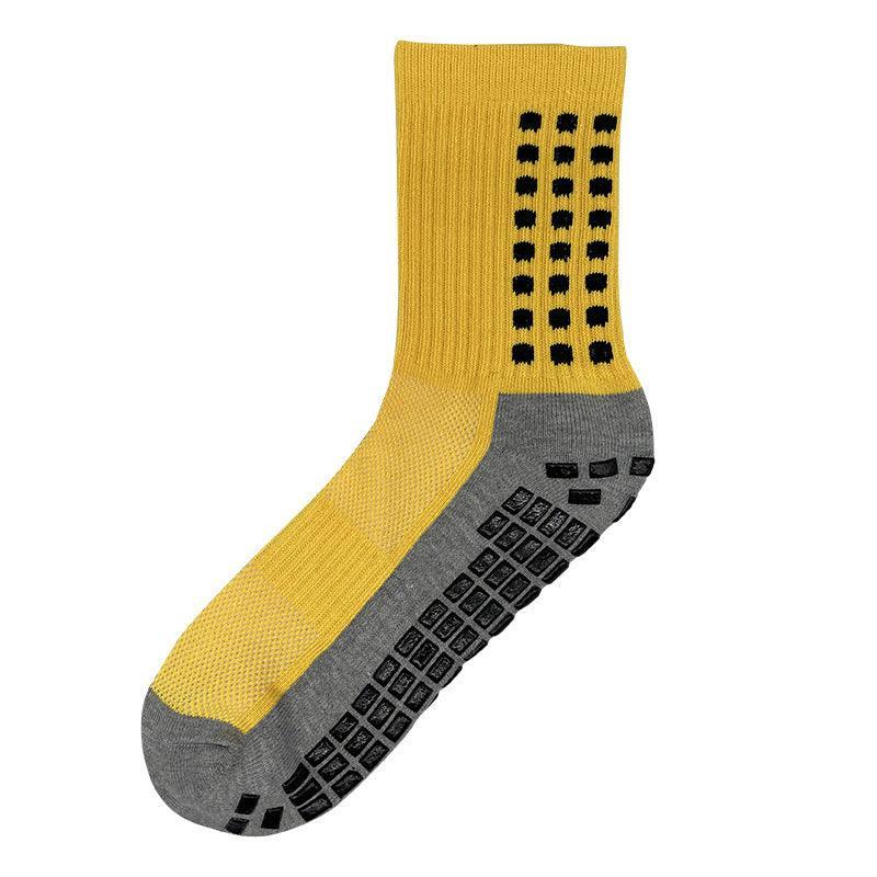 Anti-Slip Sports Socks with PVC Grip Dots for Soccer Basketball and Training Use - Blue