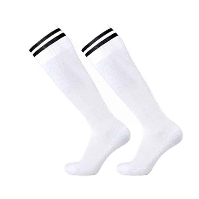 Mens Womens Sports Breathable Tube Long High Socks Knee Warm Casual Footy Soccer - Rose Red