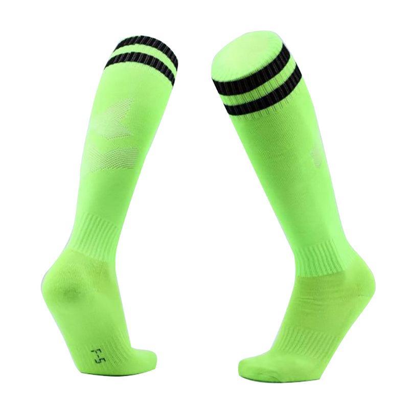 Mens Womens Sports Breathable Tube Long High Socks Knee Warm Casual Footy Soccer - Yellow