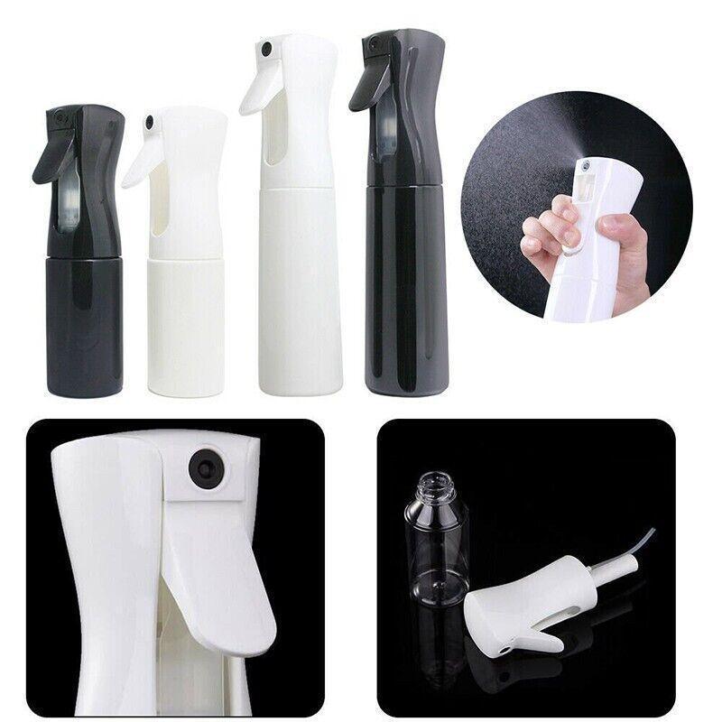 300ml Continuous Spray Bottle Ultra Fine Mist Dispenser Sanitizer Salon - White