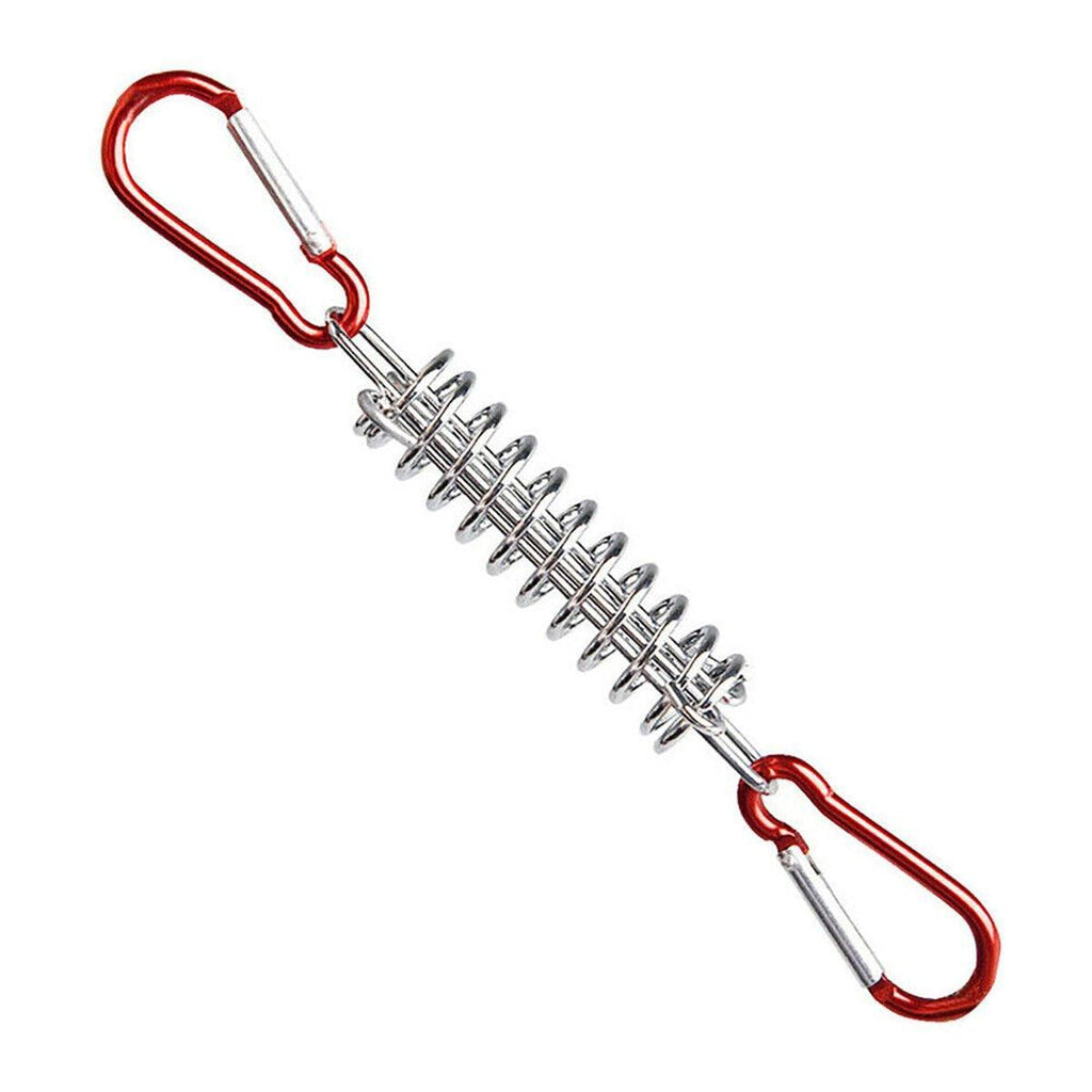 1-15PCS Outdoor Camping Tent Spring Wind Rope Buckle Fix Hook Buckles Silver Red - 1pcs