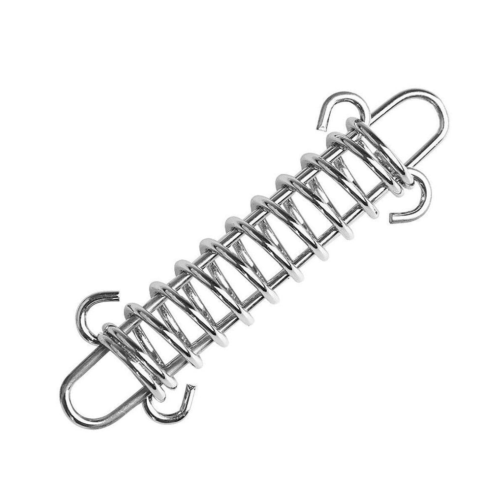 1-15PCS Outdoor Camping Tent Spring Wind Rope Buckle Fix Hook Buckles Silver Red - 5pair