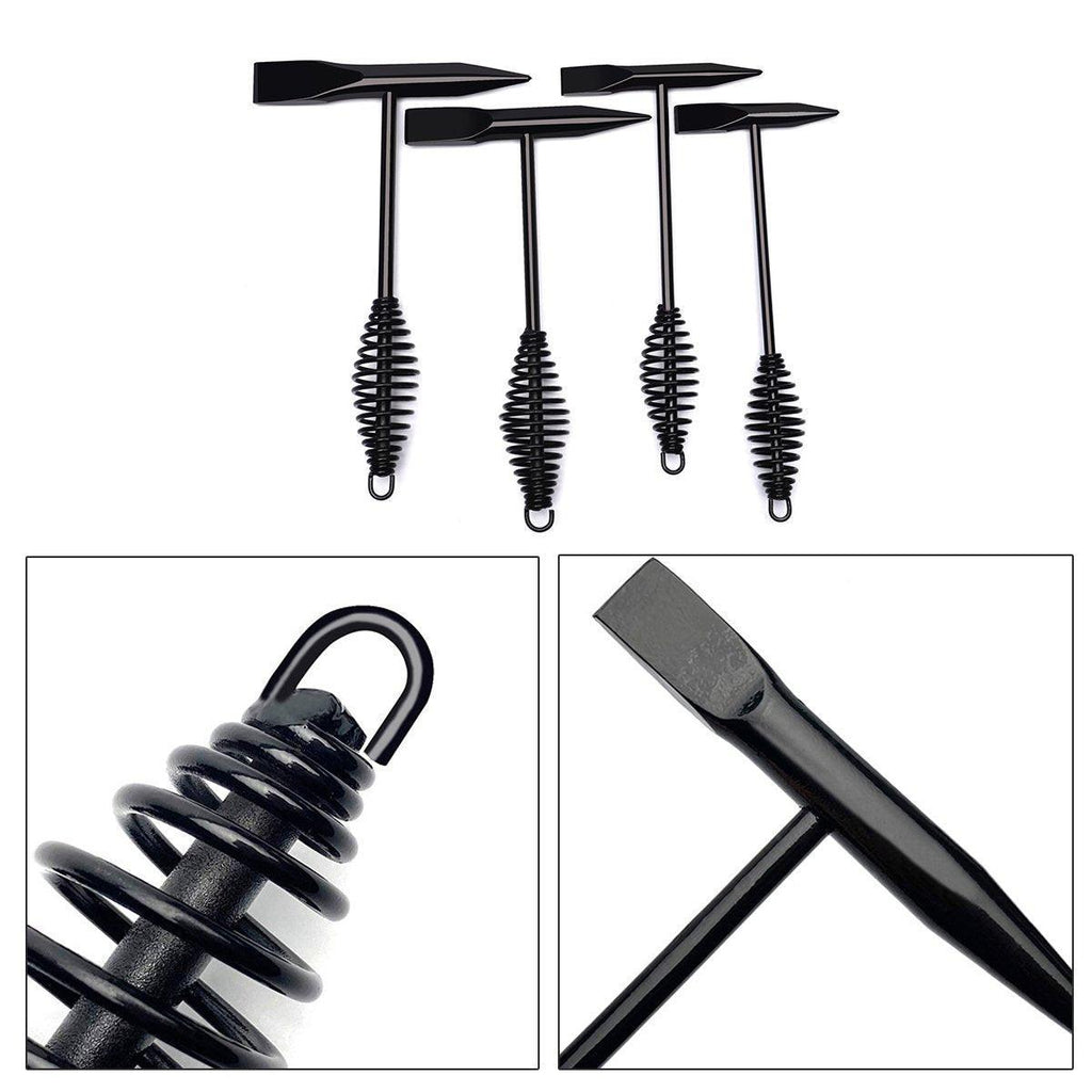 Welding Chipping Hammer Spring Handle Hold Heart Cleaning Harden DIY Metal Black - 250g