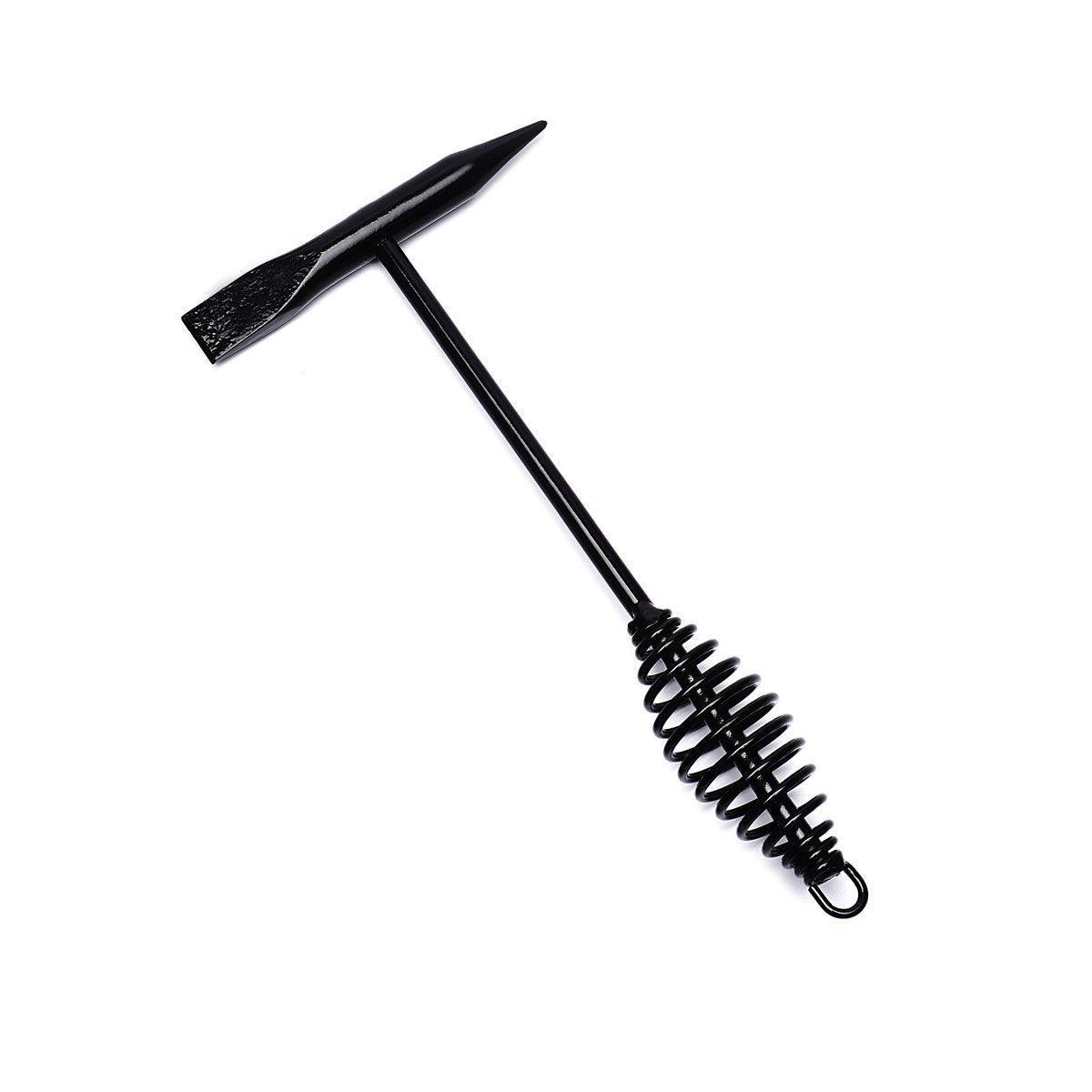 Welding Chipping Hammer Spring Handle Hold Heart Cleaning Harden DIY Metal Black - 250g