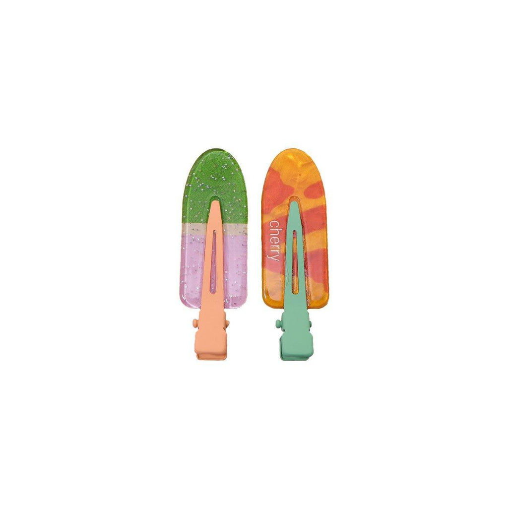 2PCS Juice Series Hair Clip Makeup Hair Accessories Colourful Hair Barrettes - Cherry