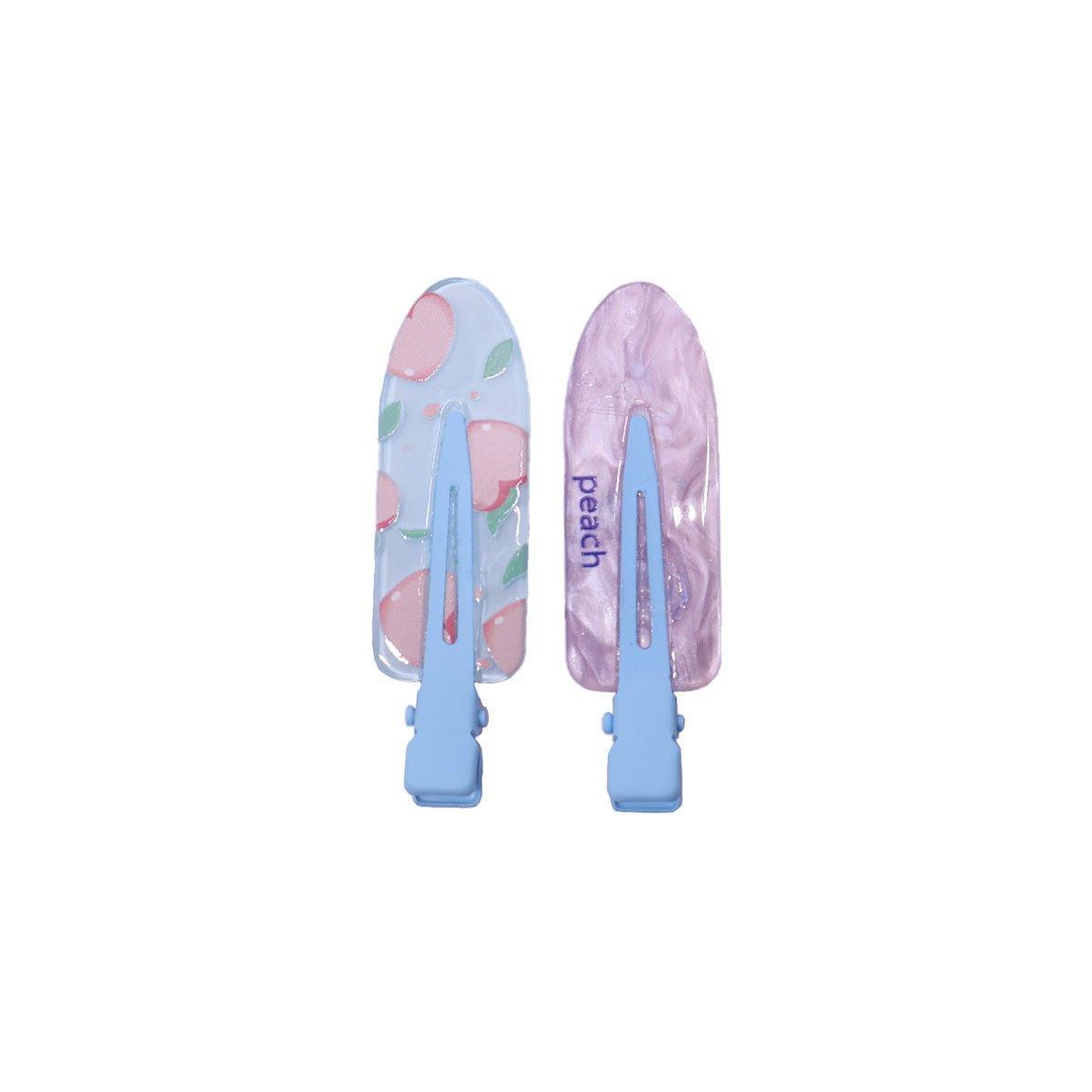 2PCS Juice Series Hair Clip Makeup Hair Accessories Colourful Hair Barrettes - Grapes