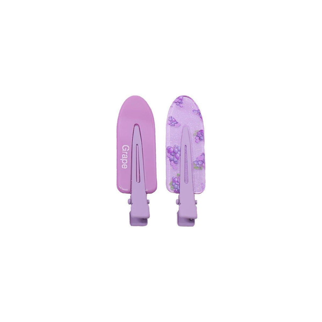 2PCS Juice Series Hair Clip Makeup Hair Accessories Colourful Hair Barrettes - Peach