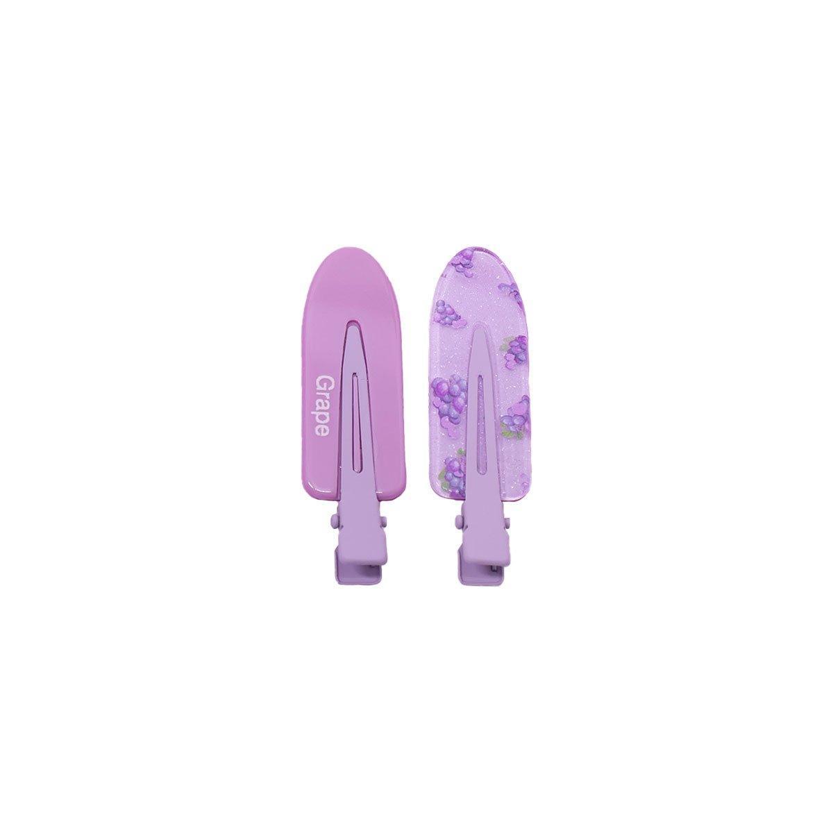 2PCS Juice Series Hair Clip Makeup Hair Accessories Colourful Hair Barrettes - Peach