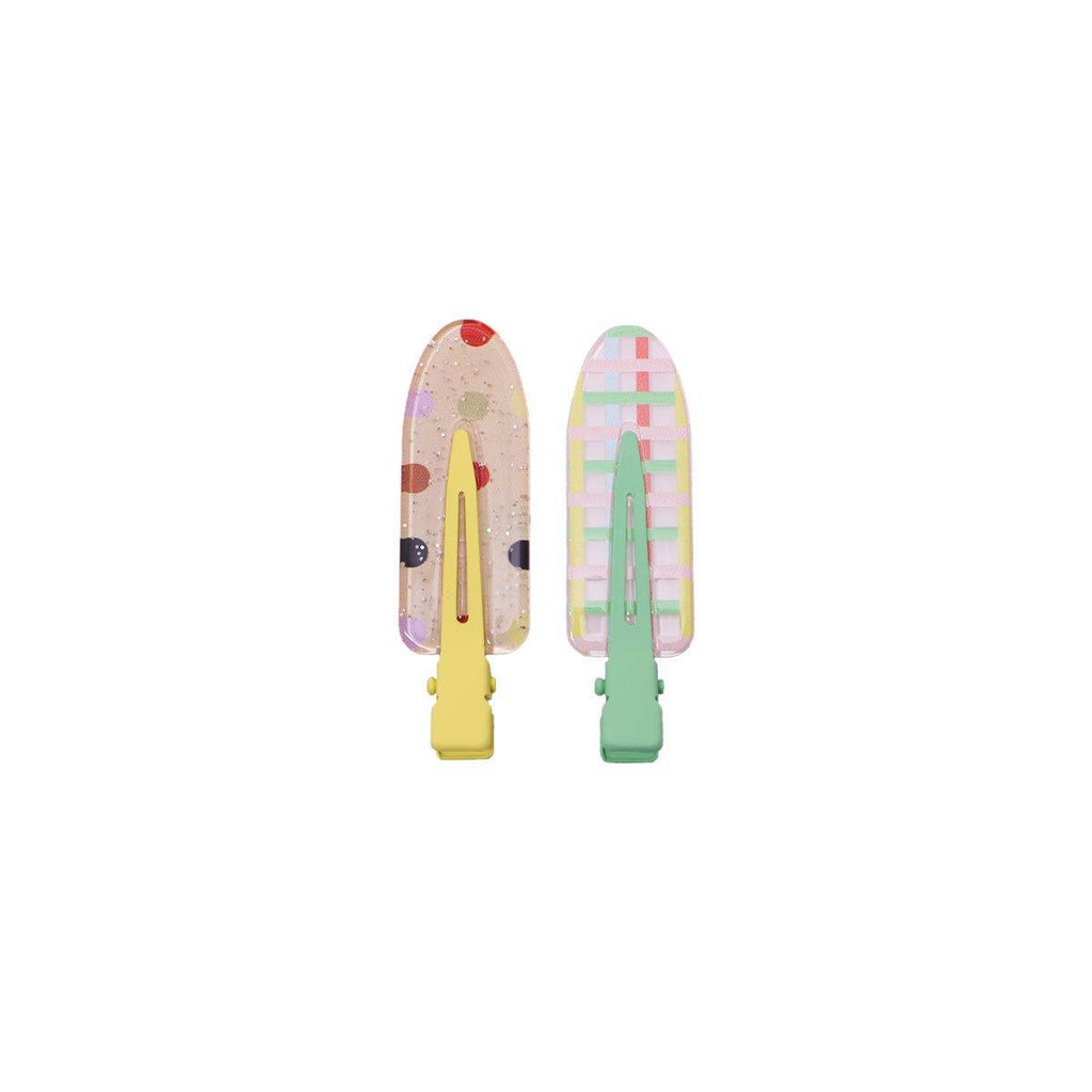 2PCS Juice Series Hair Clip Makeup Hair Accessories Colourful Hair Barrettes - Peach