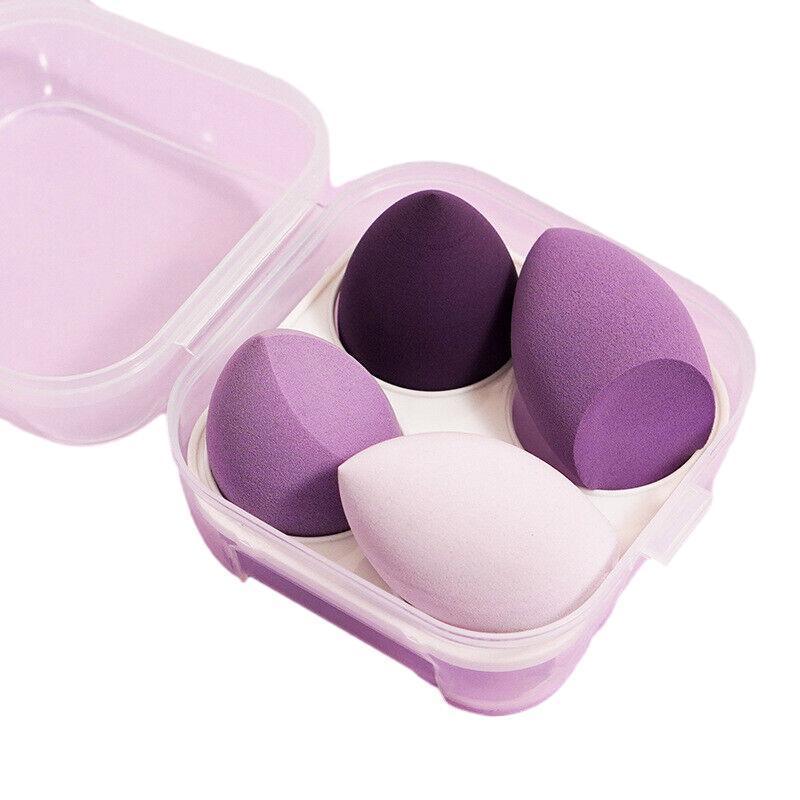 4PCS Value Makeup Foundation Blender Sponge Blending Puff Cosmetic Beauty Eggs - Yellow