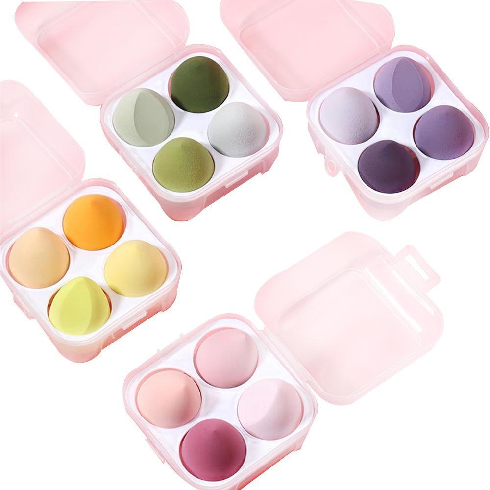 4PCS Value Makeup Foundation Blender Sponge Blending Puff Cosmetic Beauty Eggs - Green