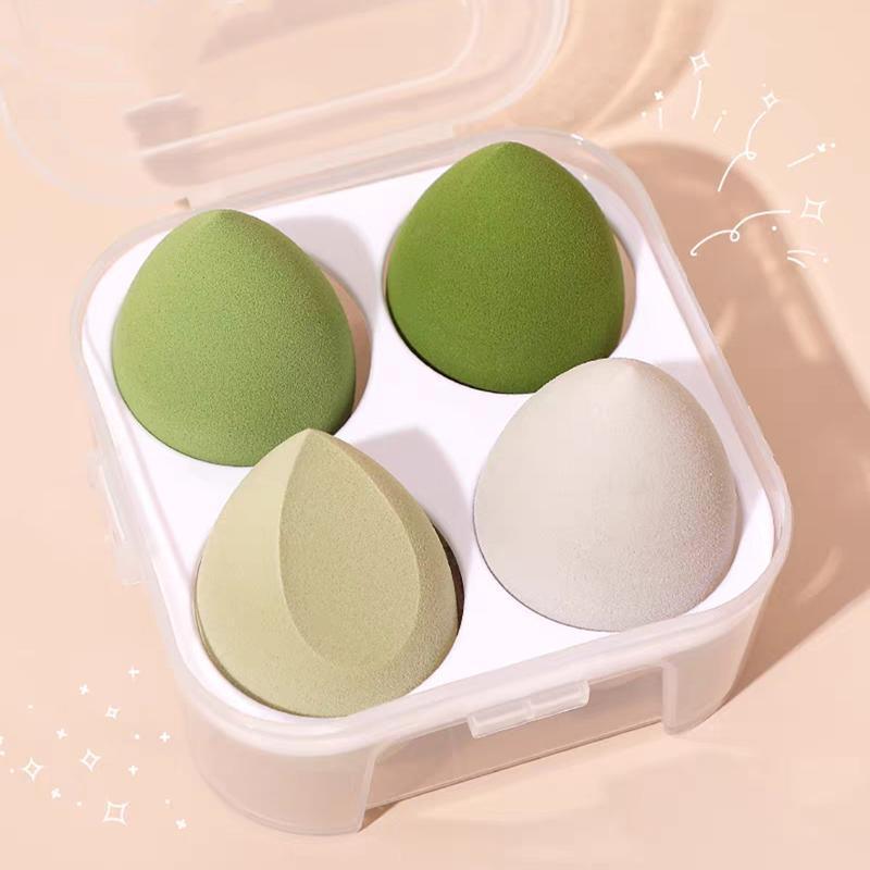 4PCS Value Makeup Foundation Blender Sponge Blending Puff Cosmetic Beauty Eggs - Green