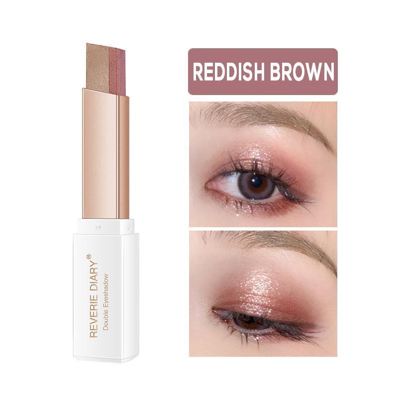 Glitter Double Colour Gradient Eyeshadow Stick Two Tone Eye Shadow Pen Cosmetics - 2