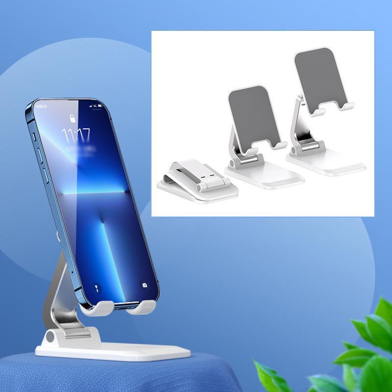 Adjustable Foldable Tablet Stand Desktop Holder Mount Mobile Phone iPad iPhone - Black
