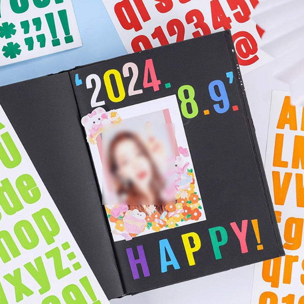 10pcs Letter Stickers Colorful DIY Scrapbooking Water Bottle Greeting Cards - Dark Green