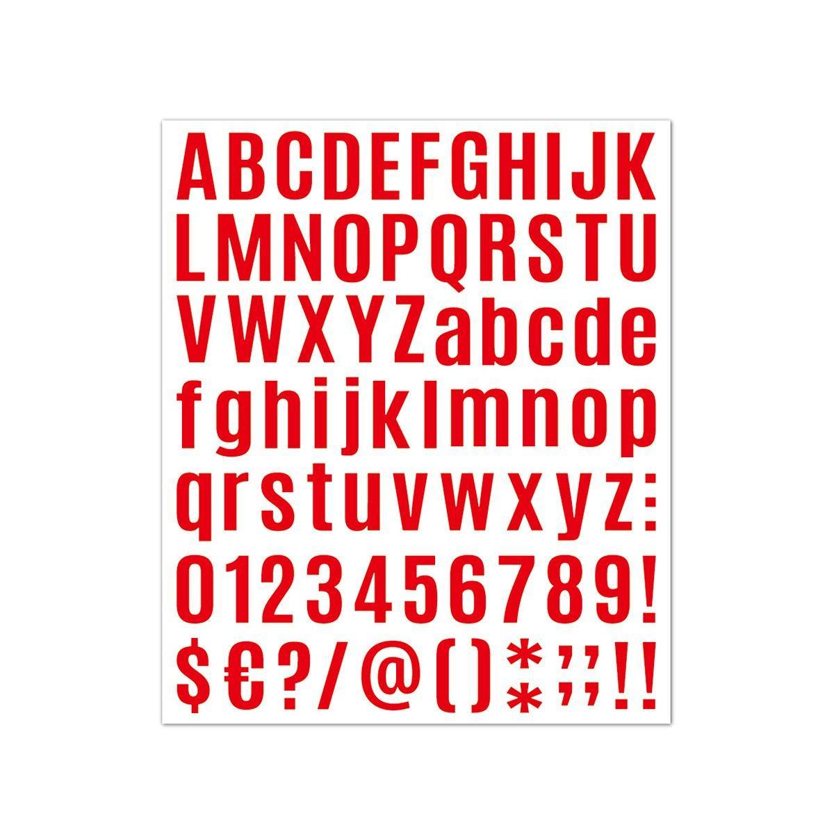 10pcs Letter Stickers Colorful DIY Scrapbooking Water Bottle Greeting Cards - Rose Red