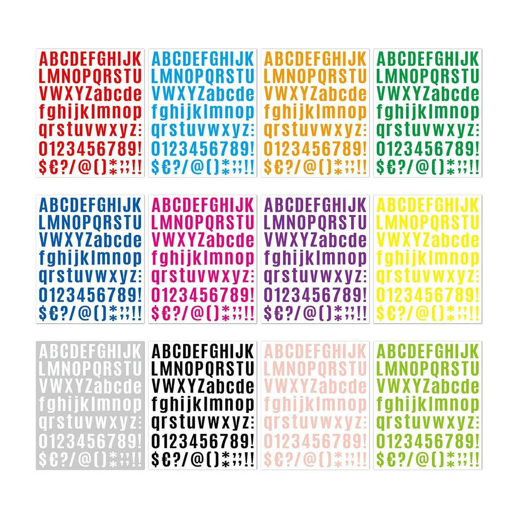 10pcs Letter Stickers Colorful DIY Scrapbooking Water Bottle Greeting Cards - Yellow