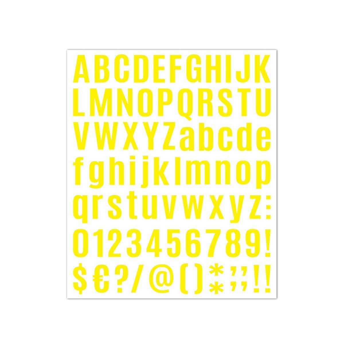 10pcs Letter Stickers Colorful DIY Scrapbooking Water Bottle Greeting Cards - Yellow