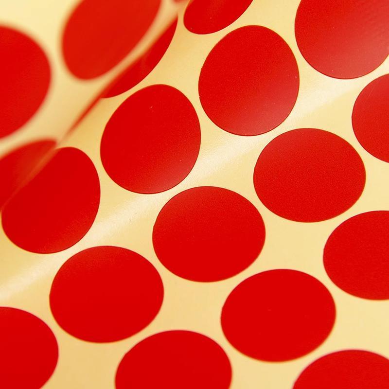 8mm to 50mm Round Dot Stickers Coloured Paper Labels Circles Dot Adhesive Sticky - 50mm 8 Dots -16 Sheets
