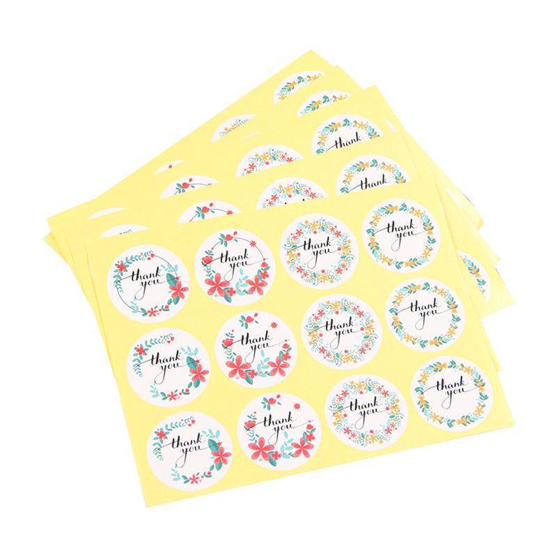 UP TO 80PCS Stickers Labels Thank You Stickers Gift Wrapping Craft Scrapbook DIY - 16*5PCS Style 2