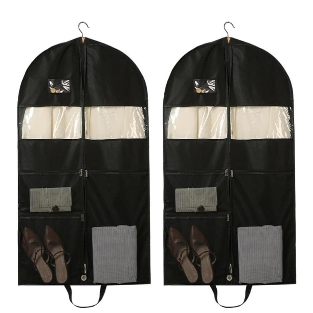 2pcs Hanging Closet Garment Dust Cover Storage Bag Clothes Protector Organizer - 150CM