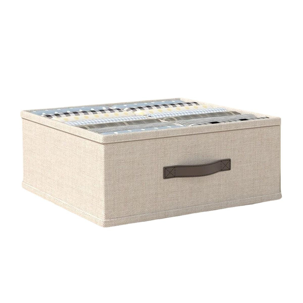 Closet Organizers Storage Bins Portable Washable Organizer for Clothing Socks - Beige-24 Grids