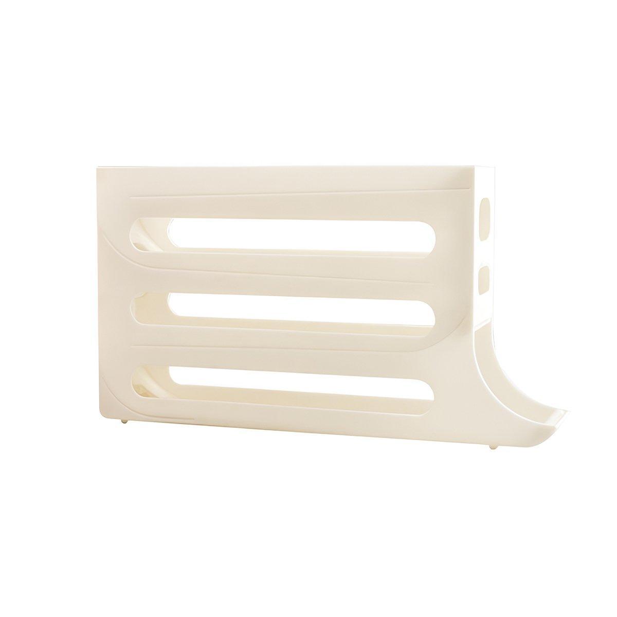 Automatic Scrolling Egg Holder 2/4-Tier Storage Box Container for Refrigerator - Cream (4-Tier)