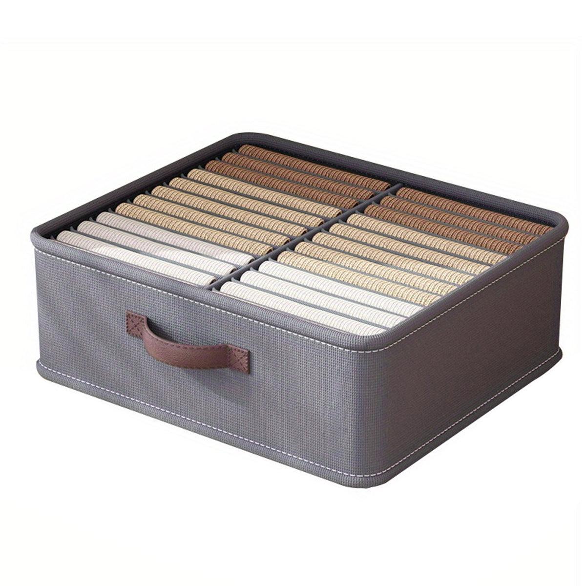 Closet Organizers Storage Bins Portable Washable Organizer for Clothing Socks - Grey-16 Grids