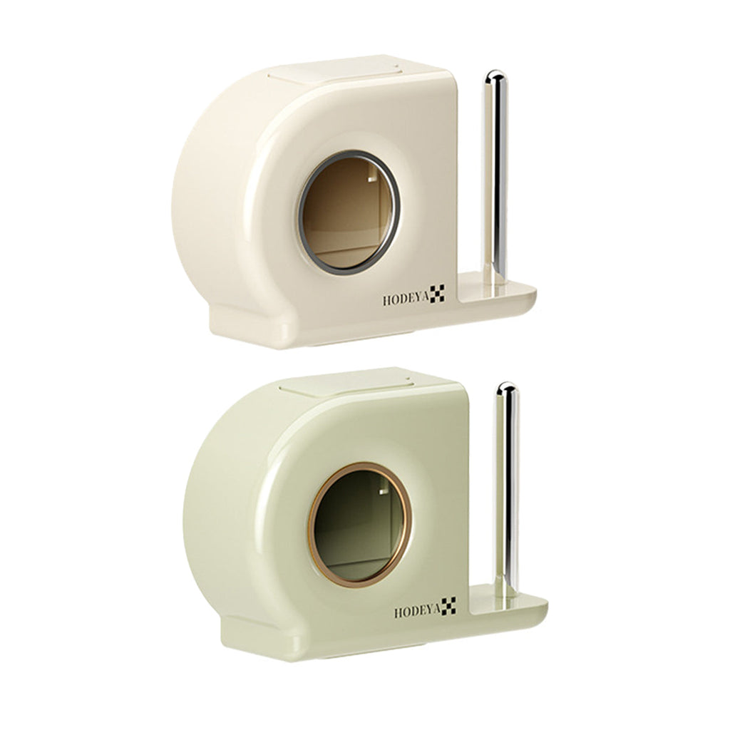 Wall Mounted Kitchen Storage Rack for Plastic Bags Rags Film Organizer Box Use - Green