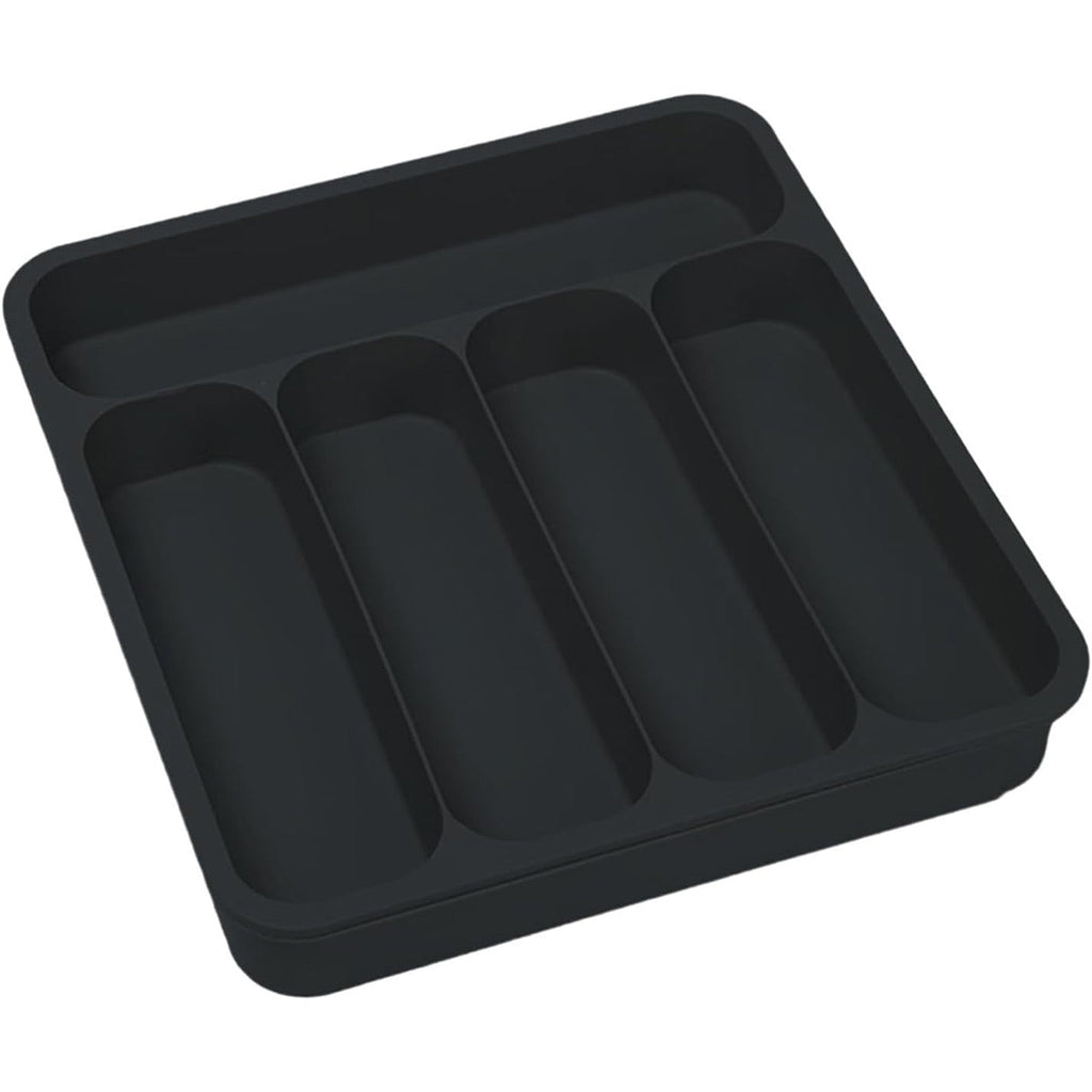 Expandable Cutlery Drawer Organizer Adjustable 6 Slot Kitchen Utensil Tray - Grey
