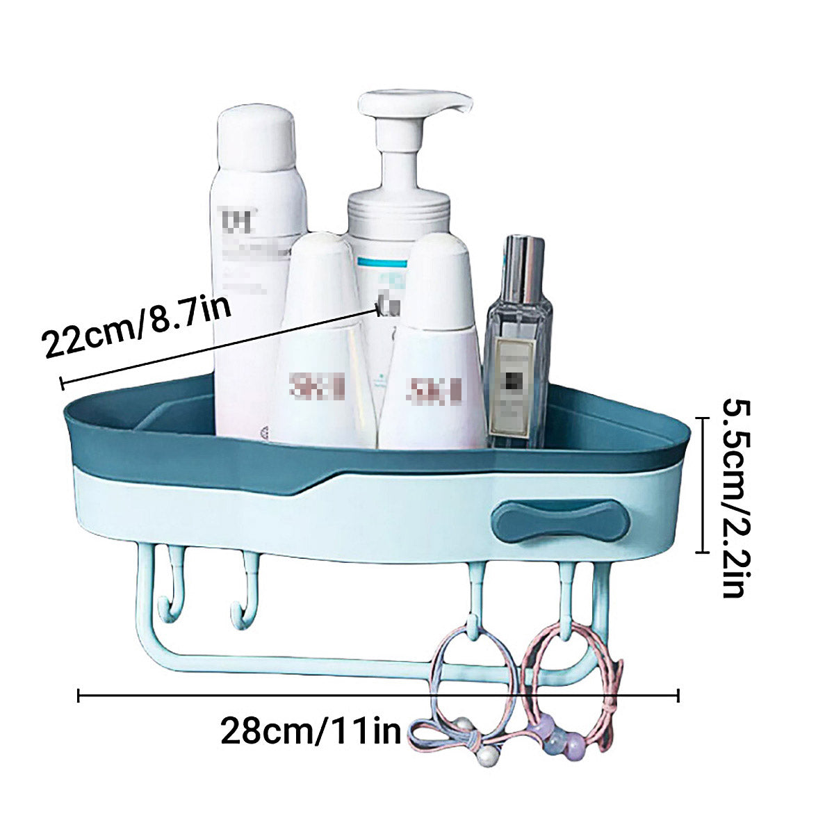 Bathroom Corner Shower Shelf Shampoo Soap Caddy Holder Rack Storage Organiser - White