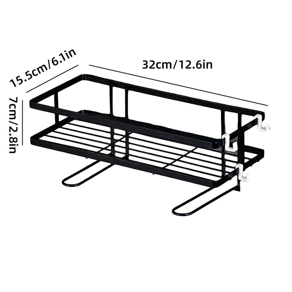 Storage Rack 1Tier Space Saver Over The Toilet Steel Bathroom Shelf Organizer - White